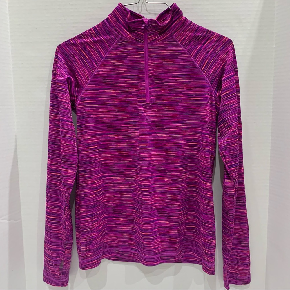 Ideology Purple Athletic Zip Up Sweater Large